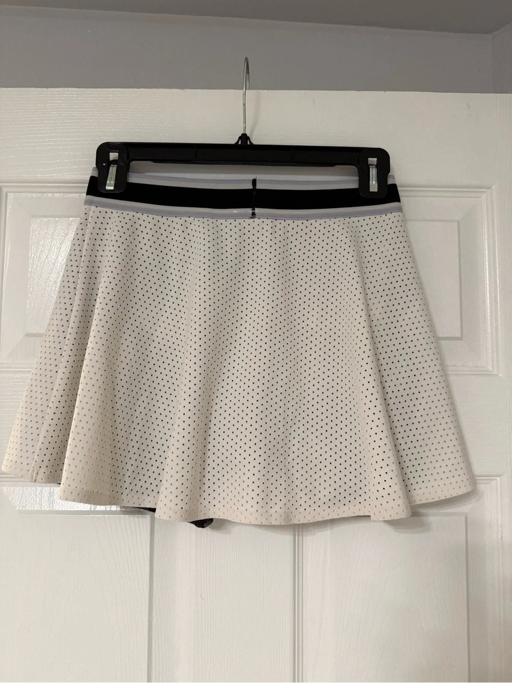 Nike Ivory Perforated Skater Skirt with Black Waist Trim